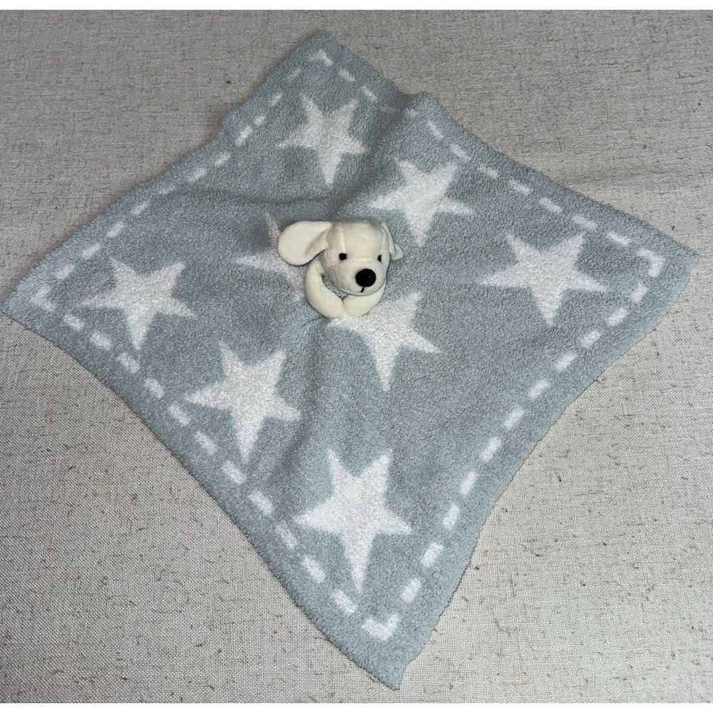 Barefoot Dreams Puppy Dog Baby Blanket Blue Stars Cozychic Security Lovey
